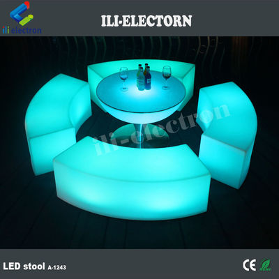 Illuminated outdoor furniture glowing snake curved chair