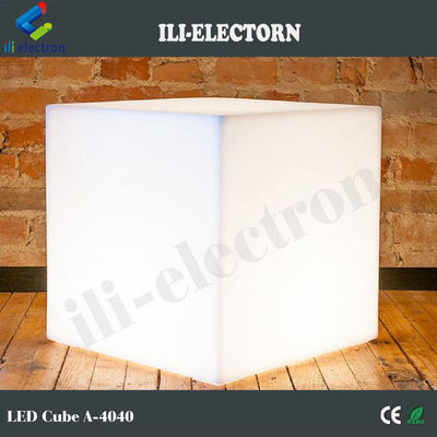 Solid LED Glow Cubes / Glowing Cube Stools Side Table / Illuminated Glow Accent Piece