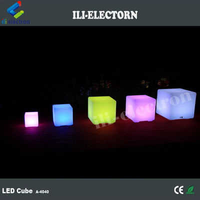 Solid LED Glow Cubes / Glowing Cube Stools Side Table / Illuminated Glow Accent Piece