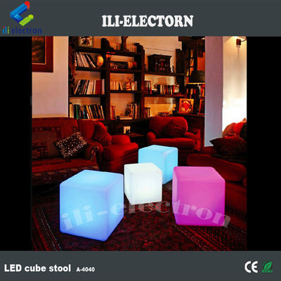 LED rechargeable Plastic furniture outdoor furniture LED cube lighting