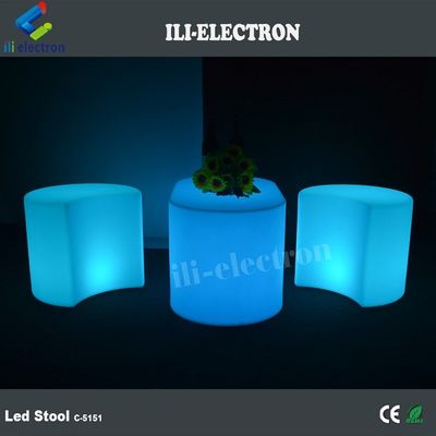 Commercial LED Glow Furniture Stool PE Plastic Material for Bar