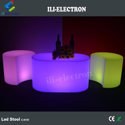 Commercial LED Glow Furniture Stool PE Plastic Material for Bar