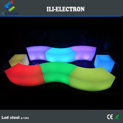 remote control clear plastic LED magic lights stool seat