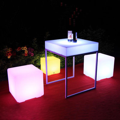eco-friendly plastic led outdoor light cube
