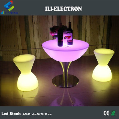 Remote control plastic led bar stools