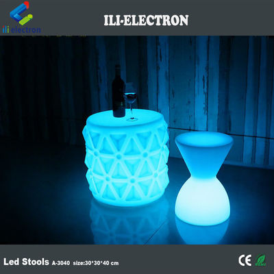 Remote control plastic led bar stools
