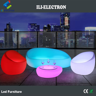 waterproof color changing plastic Led tea table chair set