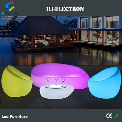 waterproof color changing plastic Led tea table chair set