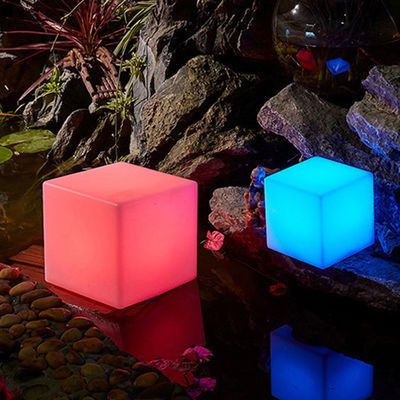 Remote Control LED Cube Night Light Illuminated Rgb Color Changing Battery Rechargeable