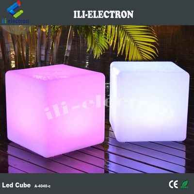 Remote Control Rgb Color Changing Battery Rechargeable Plastic Illuminated Cube Light