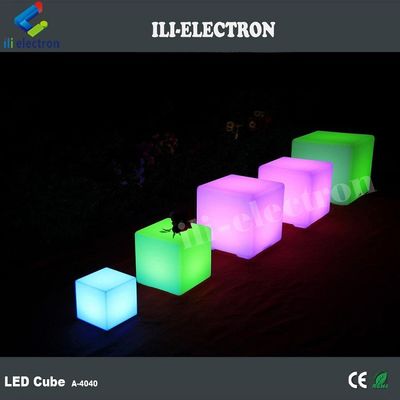Remote Control Rgb Color Changing Battery Rechargeable Plastic Illuminated Cube Light
