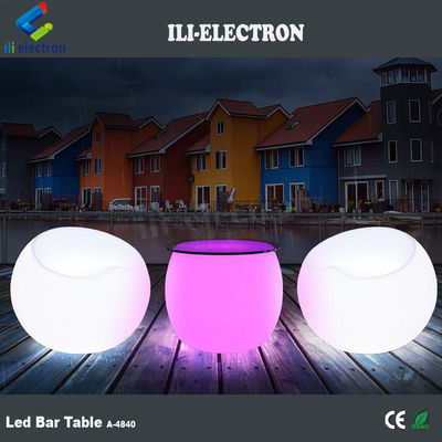 Illuminated Light Up Bar Stools Creative Plastic Material 16 Colors Changing