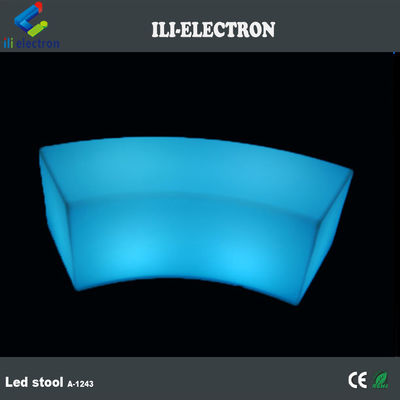 Commercial Curved LED Bar Furniture Stool For Outdoor Garden