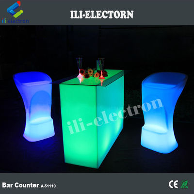 New Design Rectangle Illuminated party led light led cocktail table