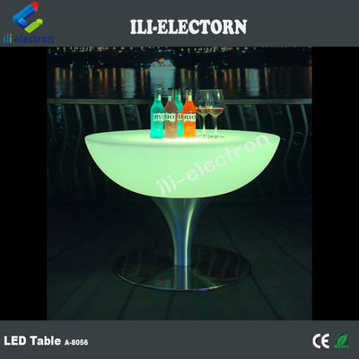 Attractive RGB remote control outdoor led metal support coffee table