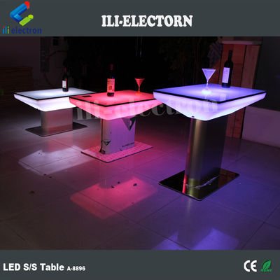 RGB remote control lighting plastic led square lounge table