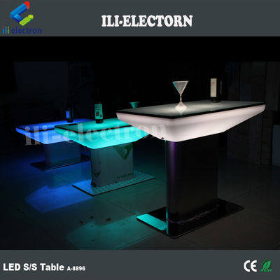 RGB remote control lighting plastic led square lounge table