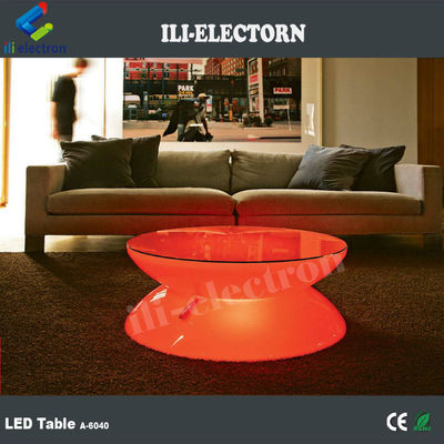 RGB remote control lighting plastic led round lounge table
