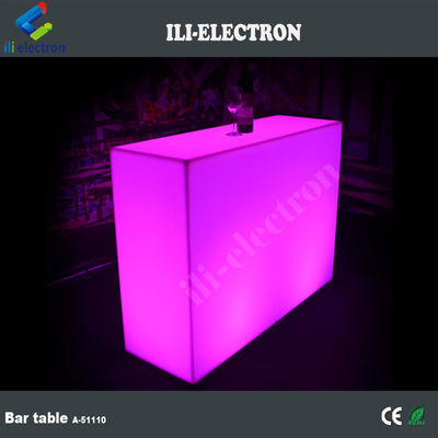 portable plastic Illuminated led Rectangle bar furniture