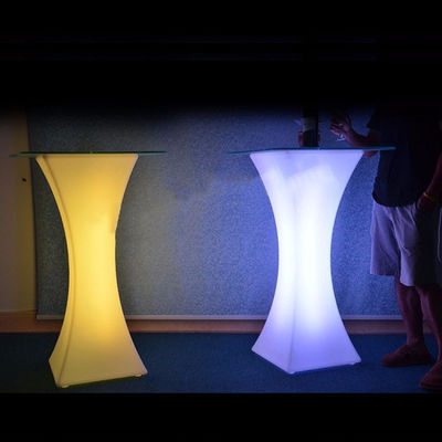 New Design Fashional PE plastic party led light cocktail table