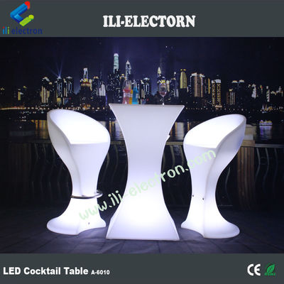 New Design Fashional PE plastic party led light cocktail table