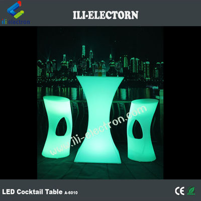 New Design Fashional PE plastic party led light cocktail table