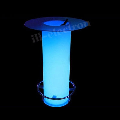 plastic Illuminated LED Ice Bucket Table w/Glass for night club