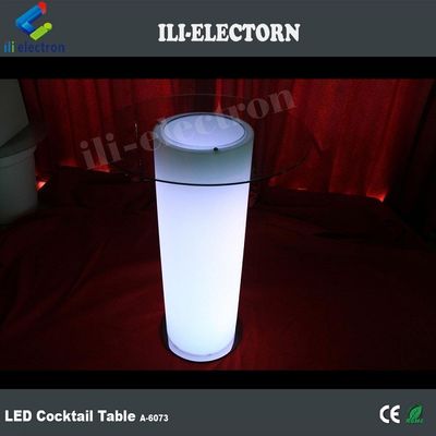 plastic Illuminated LED Ice Bucket Table w/Glass for night club