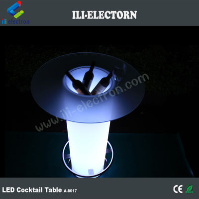Outdoor High Top Patio Lighting LED Ice Bucket Cruiser Table