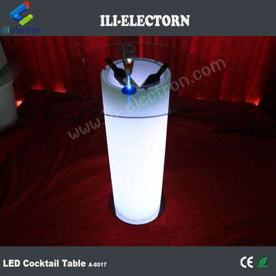 Outdoor High Top Patio Lighting LED Ice Bucket Cruiser Table
