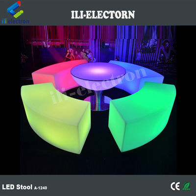 Style Romantic Stylish Led Bar Coffee Round Cocktail Table IP54 PE material