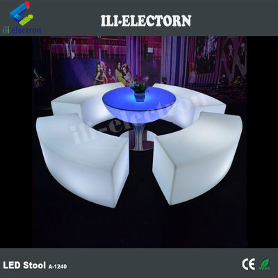 Style Romantic Stylish Led Bar Coffee Round Cocktail Table IP54 PE material