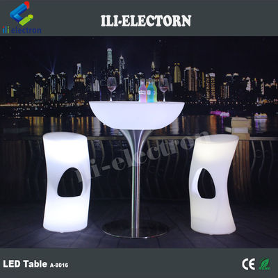 Style Romantic Stylish Led Bar Coffee Round Cocktail Table IP54 PE material