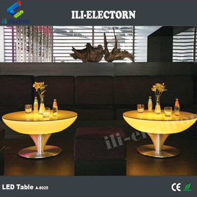 Style Romantic Stylish Led Bar Coffee Round Cocktail Table IP54 PE material