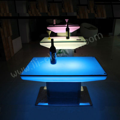 LED Furniture Plastic Glowing Bar Table for Hotel Villa