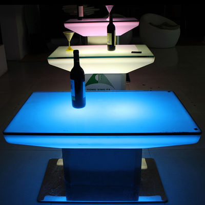 Stainless steel base outdoor high top led bar tables