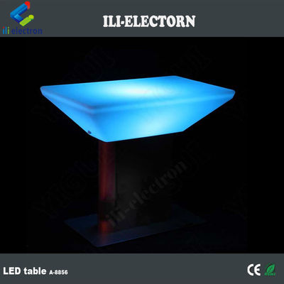 High top stainless steel base plastic led lighting table