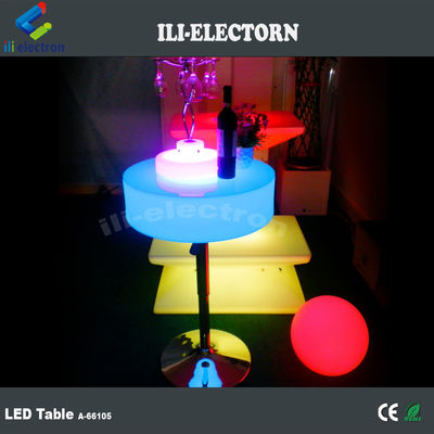 Plastic LED Light Cocktail Table , Light Up Bar Table 16 Colors Changing OEM