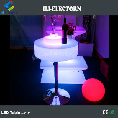 Plastic LED Light Cocktail Table , Light Up Bar Table 16 Colors Changing OEM