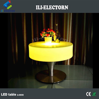 Plastic LED Light Cocktail Table , Light Up Bar Table 16 Colors Changing OEM