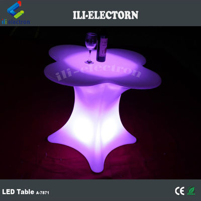 Flower Shaped LED Glow Furniture Coffee Table For Commercial