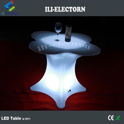 Flower Shaped LED Glow Furniture Coffee Table For Commercial