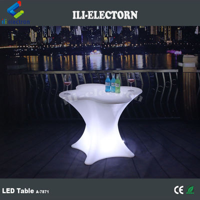 Flower Shaped LED Glow Furniture Coffee Table For Commercial