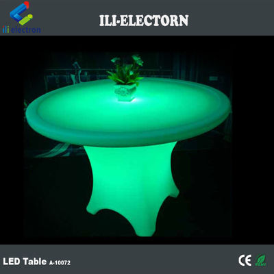 Modern Round Restaurant Illuminated LED Dinner Table