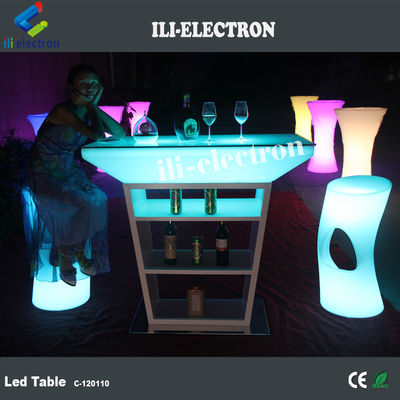 Plastic LED Glow Furniture , Glowing Bar Table For Event Party Lounge