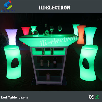 Plastic LED Glow Furniture , Glowing Bar Table For Event Party Lounge