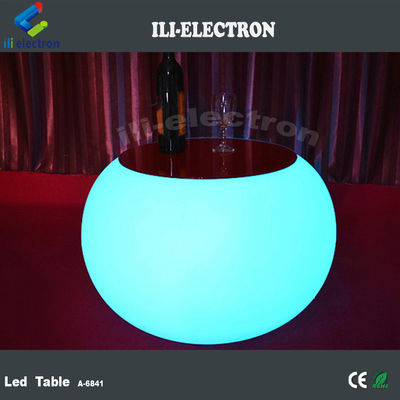 Modern Commercial LED Illuminated Cocktail Table With Rechargeable Lithium Battery
