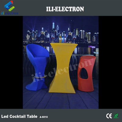 Orange color plastic event table led outdoor furniture