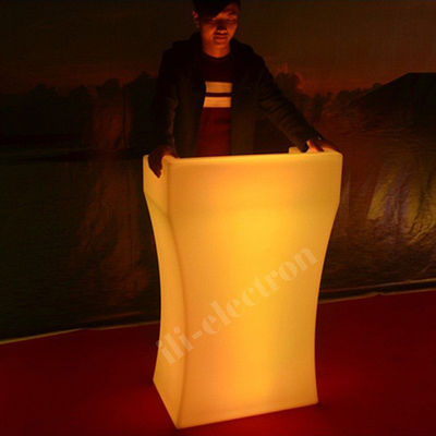 Portable rechargeable glowing reception desk