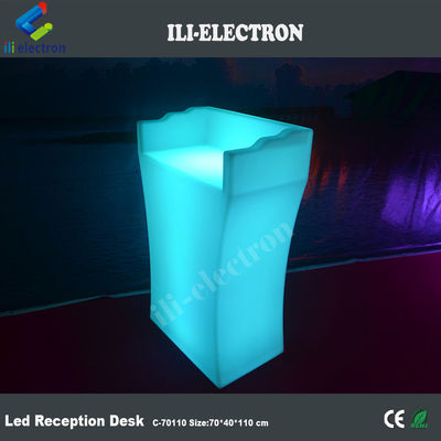 Portable rechargeable glowing reception desk